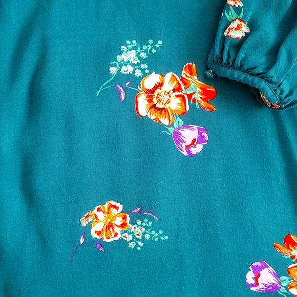 MANGO long sleeved, floral, mini dress - Picture 2 of 4